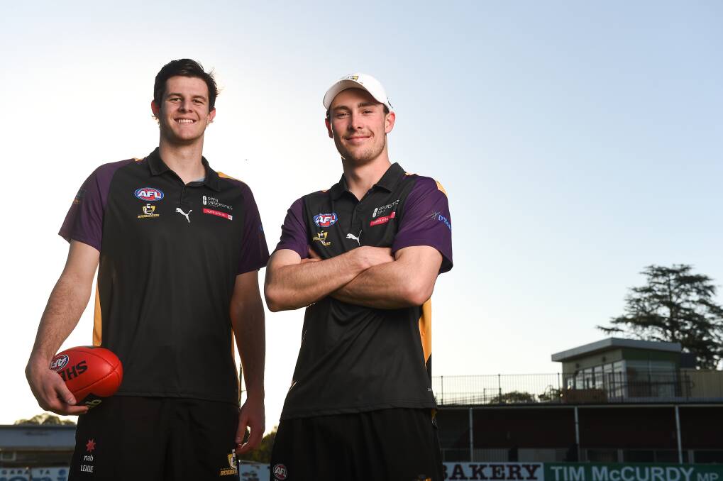 BIG WEEK: Murray Bushrangers' Ben Kelly and Lachlan Ash are in the mix for the 2019
AFL draft. Picture: MARK JESSER.