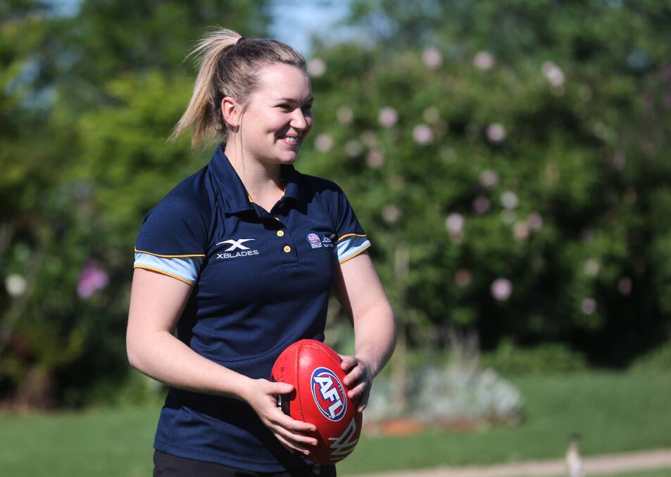 ALL SMILES: Holbrook export and Greater Western Sydney midfielder Alyce Parker said it was humbling to be selected in the AFLW All Australian Squad for a second year.