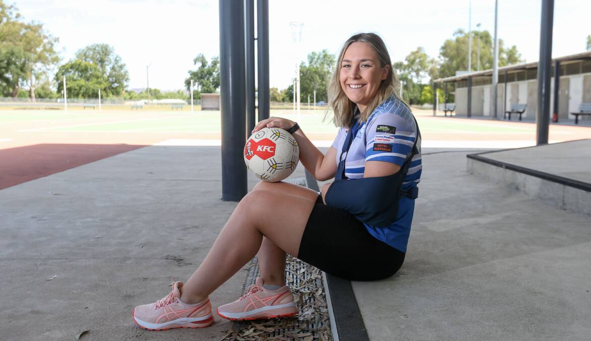 POSITIVE: Corowa-Rutherglen's Olivia Sinclair is recovering from a shoulder reconstruction. Picture: TARA TREWHELLA