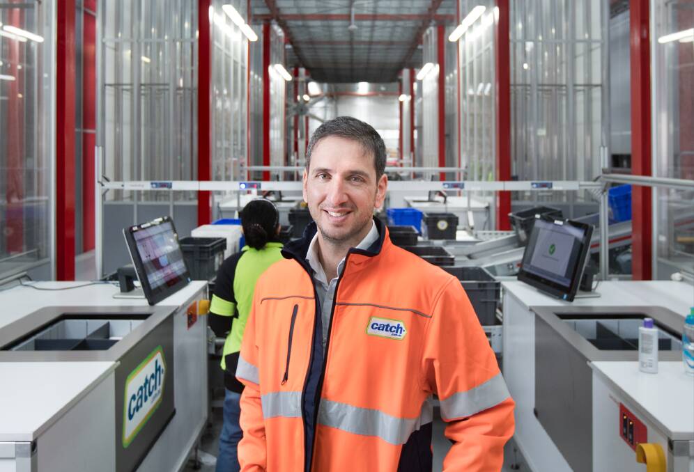 Catch Group CEO Nati Harpaz at Catch.com.au's super warehouse which is dispatching over 20 thousand orders a day leading up to Christmas. pic Simon Schluter 