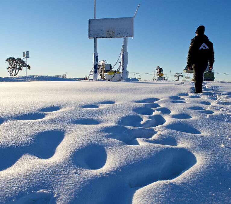 TRACKS: Falls Creek received five centimetres over the weekend, while Mount Hotham got three centimetres. 