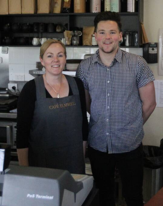 MUM AND SON: Heather Murphy and Lachie Dale, who work at Wodonga's Cafe Elmwood, which will shut its doors on Friday for the grand final eve public holiday.