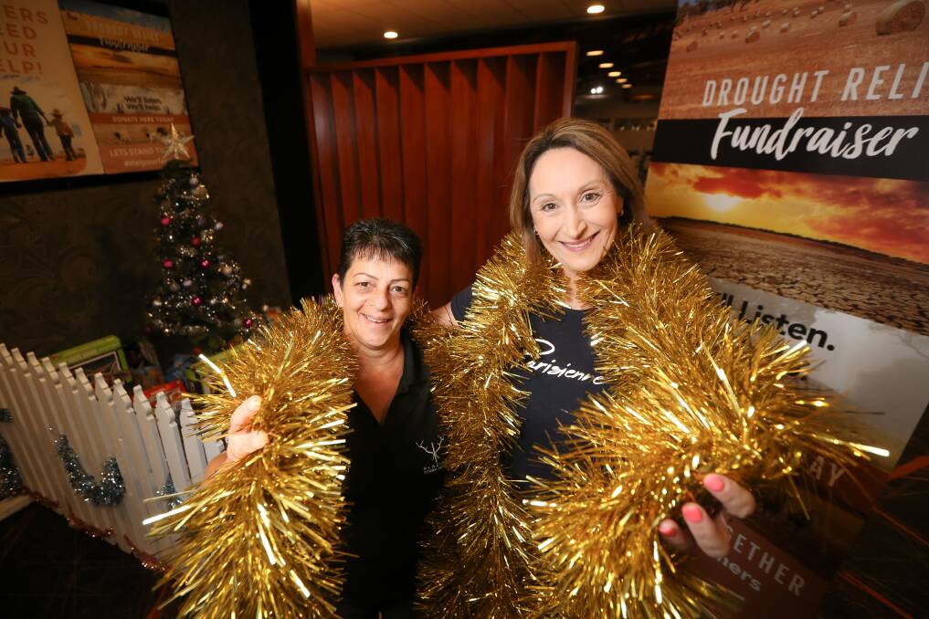 HELP US: Liz King and Jo Morley, from Blazing Stump Hotel, Wodonga are organising a fundraiser for farmers. Picture: JAMES WILTSHIRE