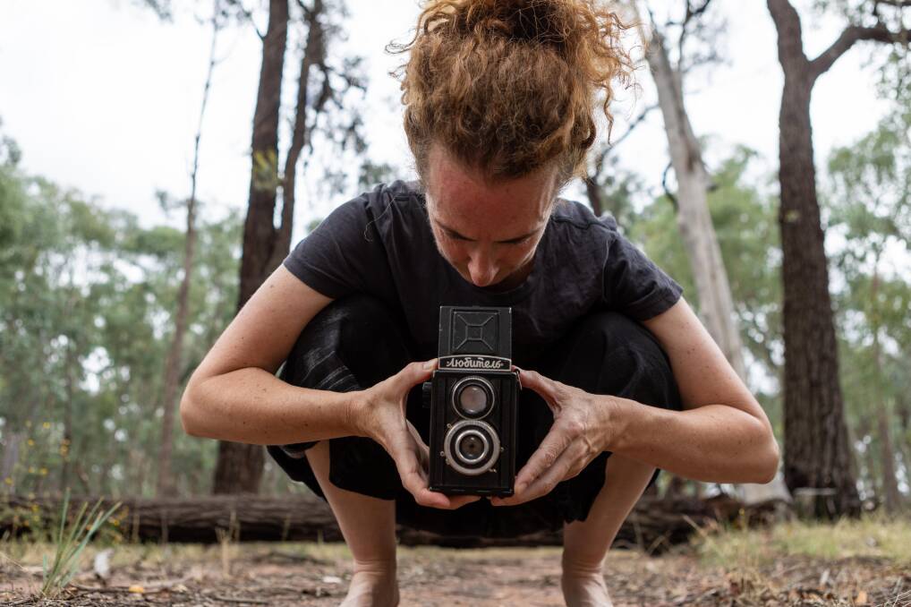 SOLACE: Chiltern-based photographer/artist Nat Ord walked barefoot in the forest with her 75-year-old camera taking self-portraits and finding inspiration in the tiniest details of the world around her. Pictures: NAT ORD