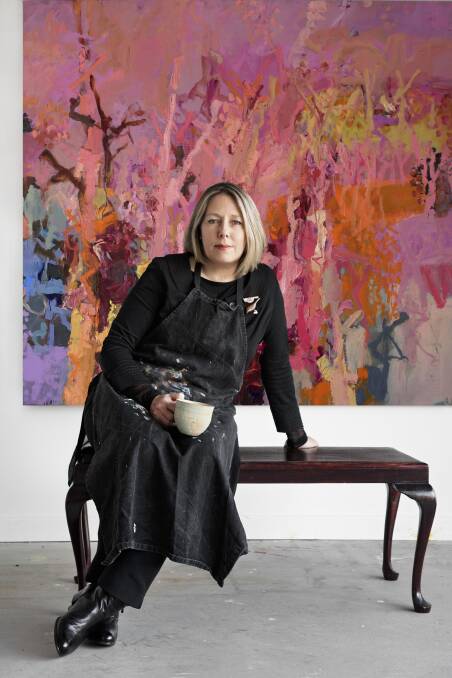 EARTHY: Albury-based artist Jo Davenport is creating works for both the Earth Canvas exhibition and farm open days as well as a series for Arthouse Gallery Sydney.