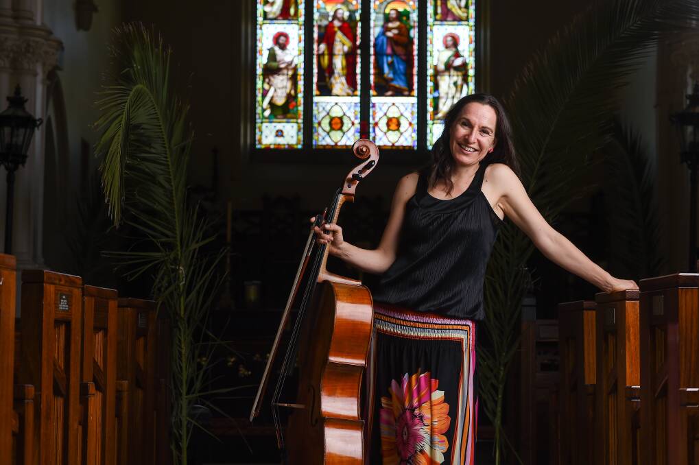 HALLOWED SOUNDS: Cellist Zoe Knighton, a founding musician of the Flinders Quartet, was at St Matthew's on Friday ahead of the 2019 Albury Chamber Music Festival concert series. Picture: MARK JESSER