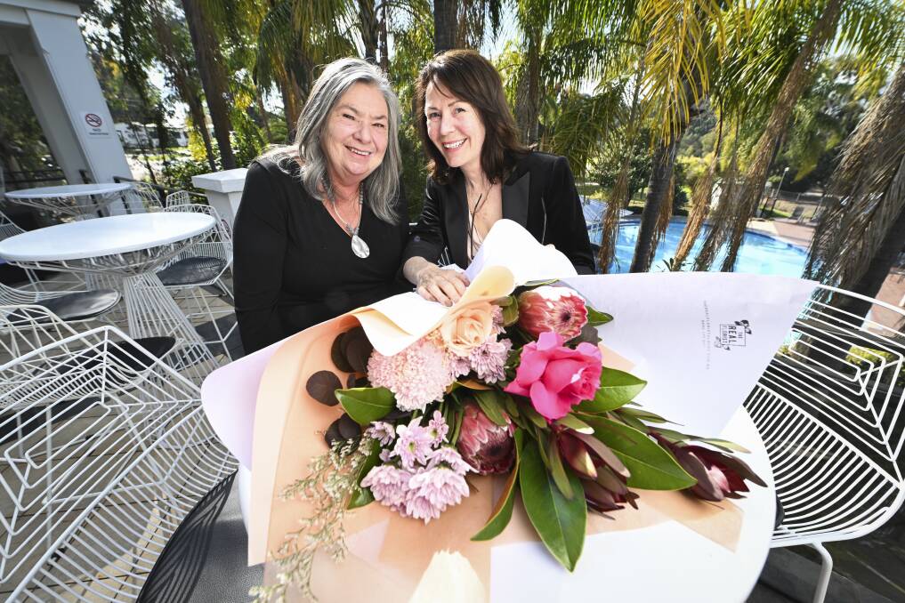 Yes Unlimited CEO Di Glover and Boat Shed Lake Hume owner Rosy Seaton at the 2024 Pre-Mother's Day lunch fundraiser for Betty's Place which raised a record-breaking $102,000. Picture Mark Jesser