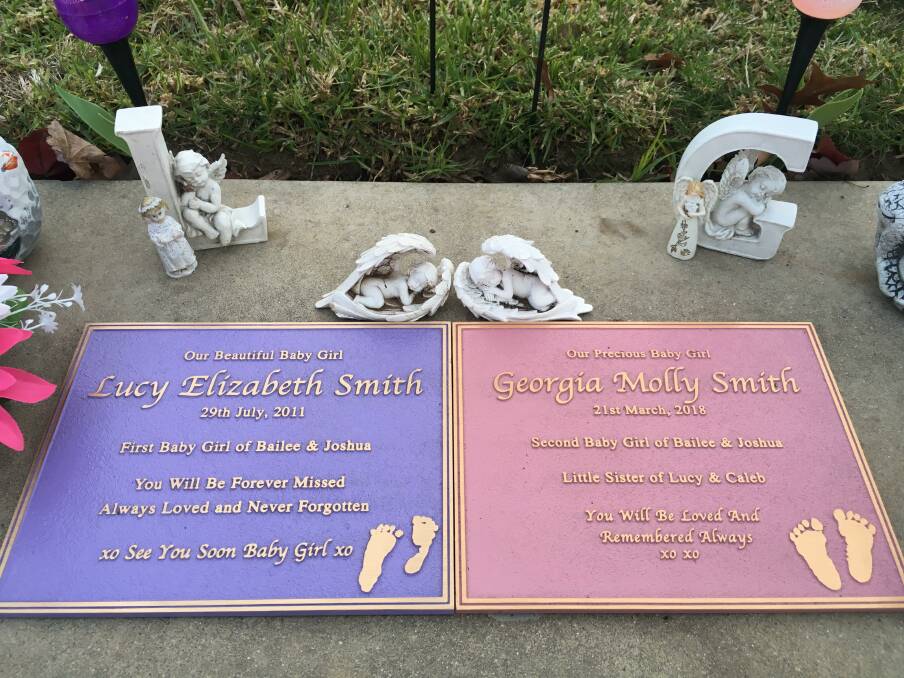 TOGETHER FOREVER: Sisters Lucy and Georgia Smith (above) have now been laid to rest side by side.