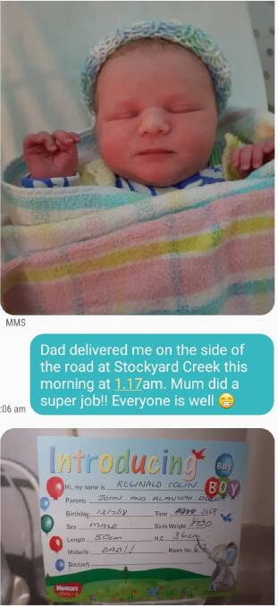 SPECIAL DELIVERY: Not everyone gets a birth notice like this one!