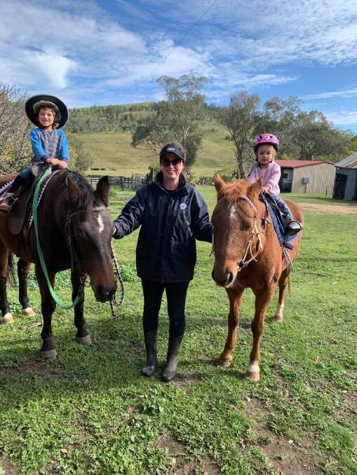 CHERISHED: Oscar and Elke Tapscott with their aunt Alex during a visit to their property at Bowna in the weeks before her death ... Alex was fiercely protective of her nieces and nephew. Picture supplied: VIRGINIA TAPSCOTT