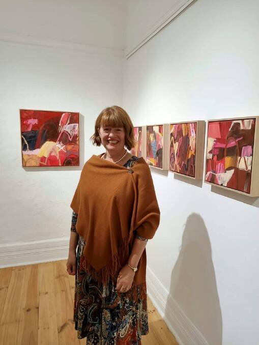 PADDOCK TO PALETTE: Artist Lizabeth Souness (Bungowannah) at the official opening of the Regenerative Visions exhibition at Fitzroy.