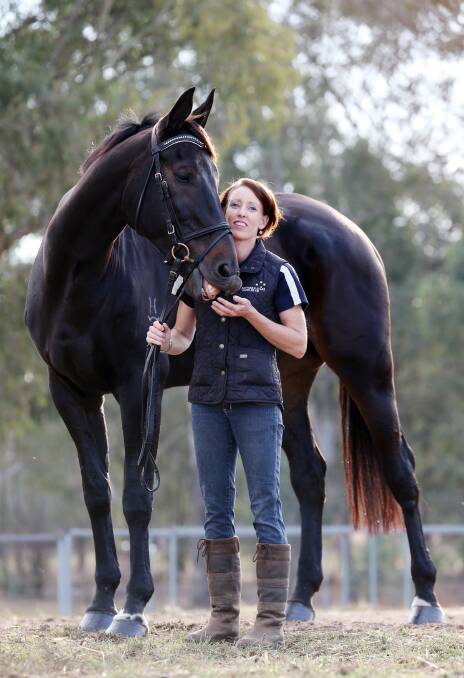 RIDING HIGH: Tania Harding with her 'once-in-a-lifetime' horse Jirrima Yorkshire, together they are scaling the heights of Australia's elite eventing levels.