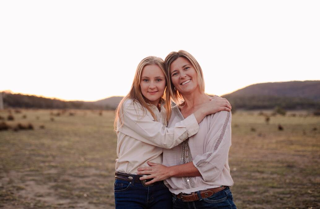 DARING TO CARE: Elzette Connan, pictured with her daughter Megan, has been overwhelmed by the response to her shoebox project to lift the spirits of women on the land. Picture: SUPPLIED