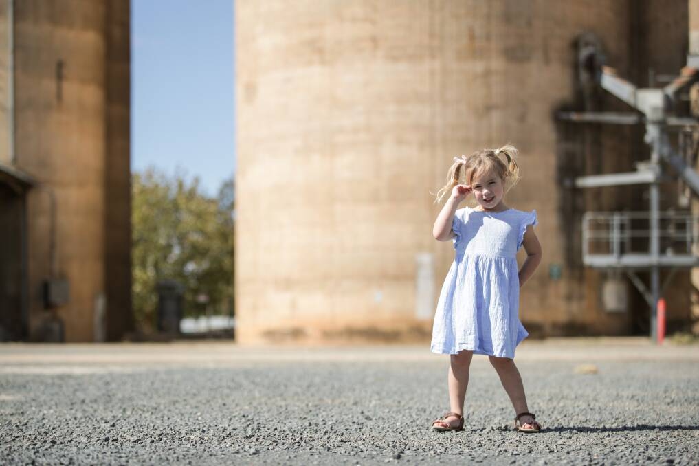 DARLING OF THE DROUGHT: Henty's Alice White, 4, delivered a magical performance in country music star Sara Storer's video clip for the title track on her new album, Raindance.  Picture: JAMES WILTSHIRE