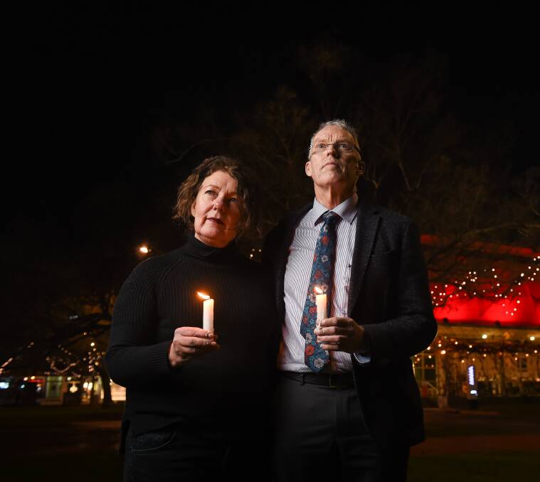 LIGHTS IN THE DARKNESS: Annette and Stuart Baker will continue to expand the work of Survivors of Suicide and Friends as part of the global campaign to stop the number of lives lost to suicide and to ensure better support for people with mental illness. Picture: MARK JESSER
