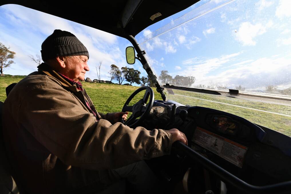 THE LAND HE LOVES: Allan Evans, 76, 'lives for nothing else apart from my family, friends and farm'. 