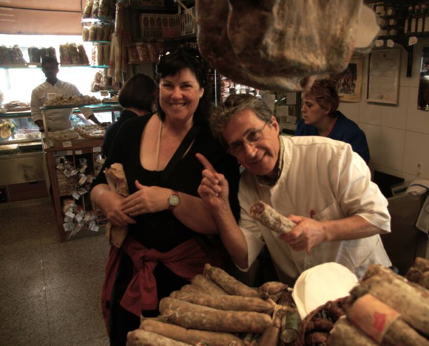 Border "foodie" Kim Caunt during one of her trips to Italy ... an event on Thursday, March 21 will not only honour her legacy but kickstart a multicultural lunch series through Border Trust. Picture supplied
