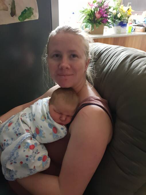 SAFE AND SOUND: Alannah and little Reginald eventually found their way to the comfort and care of the maternity ward at Wodonga hospital. 