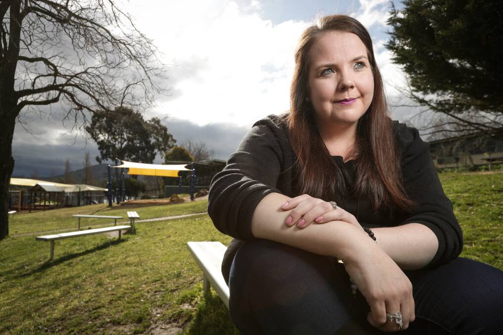 CLOSE TO HER HEART: Tallangatta Primary School teacher Bailee Smith has joined Liptember to support mothers going through baby loss. Picture: JAMES WILTSHIRE