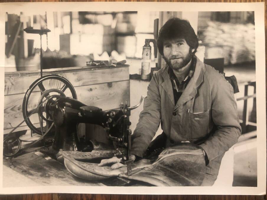 MASTER CRAFTSMAN: Kerry Hiscock, pictured here in a Border Mail article, was a third-generation saddler and keen sportsman. He was a fixture at Hiscock's Saddlery, established in 1904 by Kerry's grandfather, Bob Hiscock.