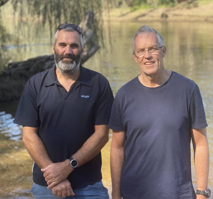 FINISH IN SIGHT: Albury mates Matt Flower and Stuart Baker are set to complete their Survivors Crossing paddle across the Bass Strait later this week. Picture: HENRI BAKER