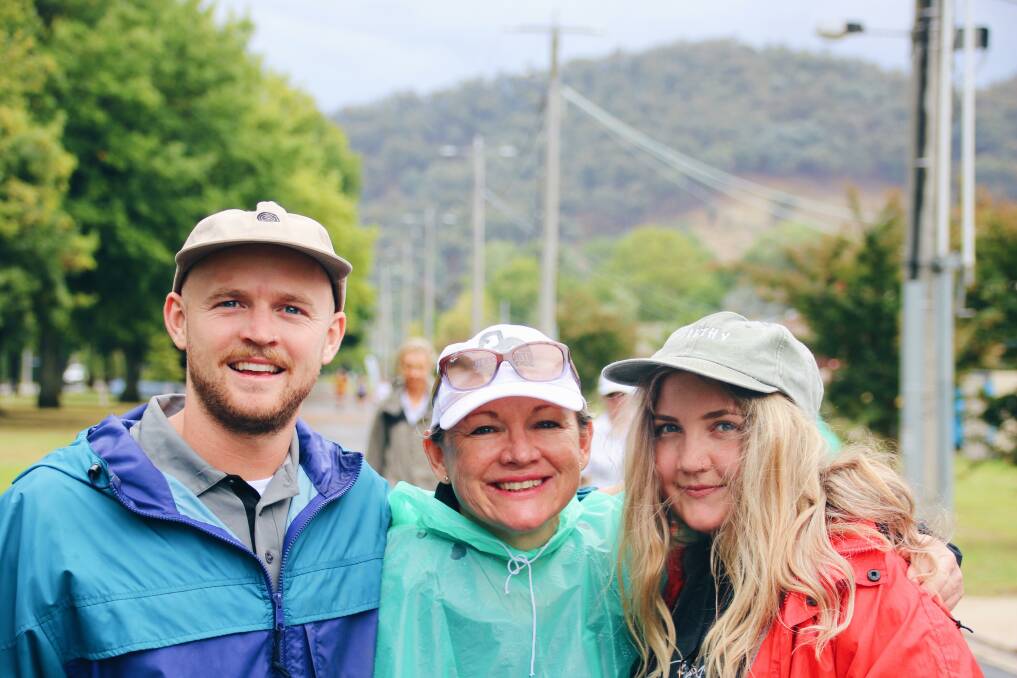 HEALING JOURNEY: Edward, Lisa and Liv Cartledge walked to remember a father and husband lost to suicide. Pictures: JAKE LANCASTER