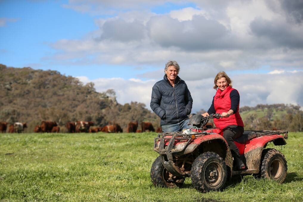 GREEN TEAM: Ian and Jill Coghlan started their regenerative farming journey about three years ago at their Gerogery-based property, Eurimbla.