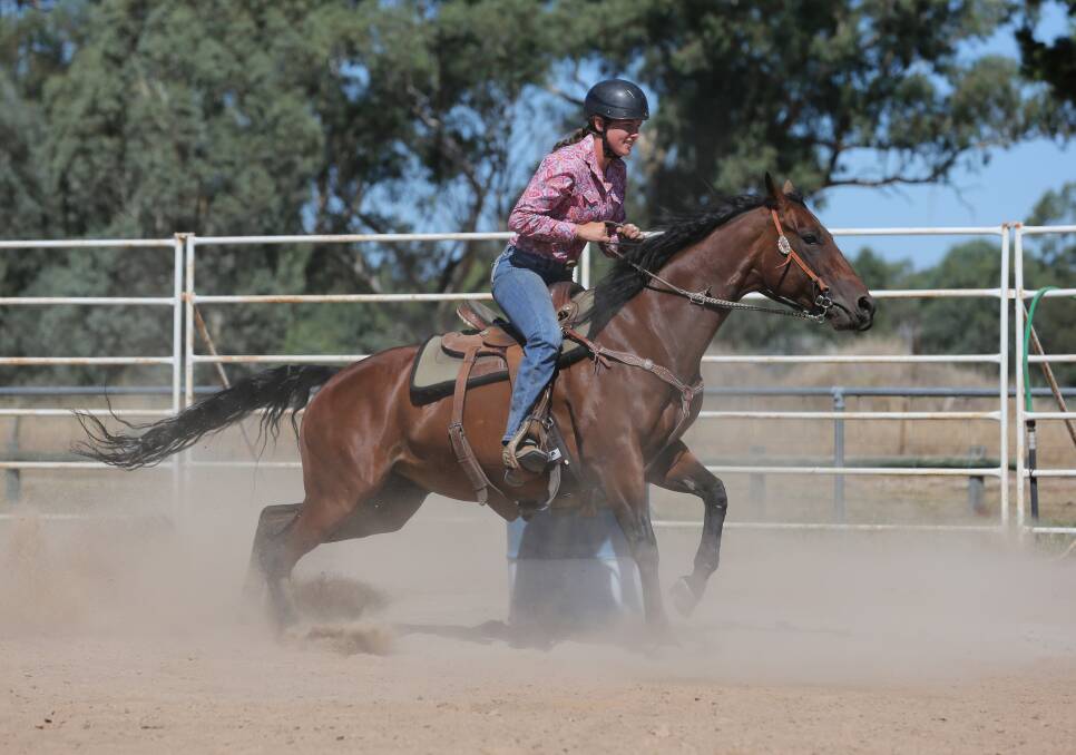 NEED FOR SPEED: Molly Phibbs will be competing in the ladies' barrel racing and breakaway roping at Chiltern on Sunday. Picture: KYLIE ESLER