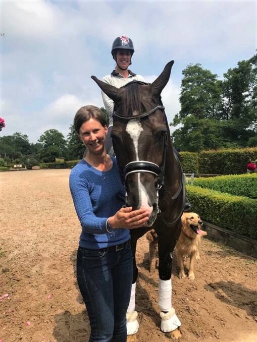 STAR STRUCK: Jobina Kennedy with the world's most famous dressage pair - British gold medallist Charlotte Dujardin and the incredible Valegro. 