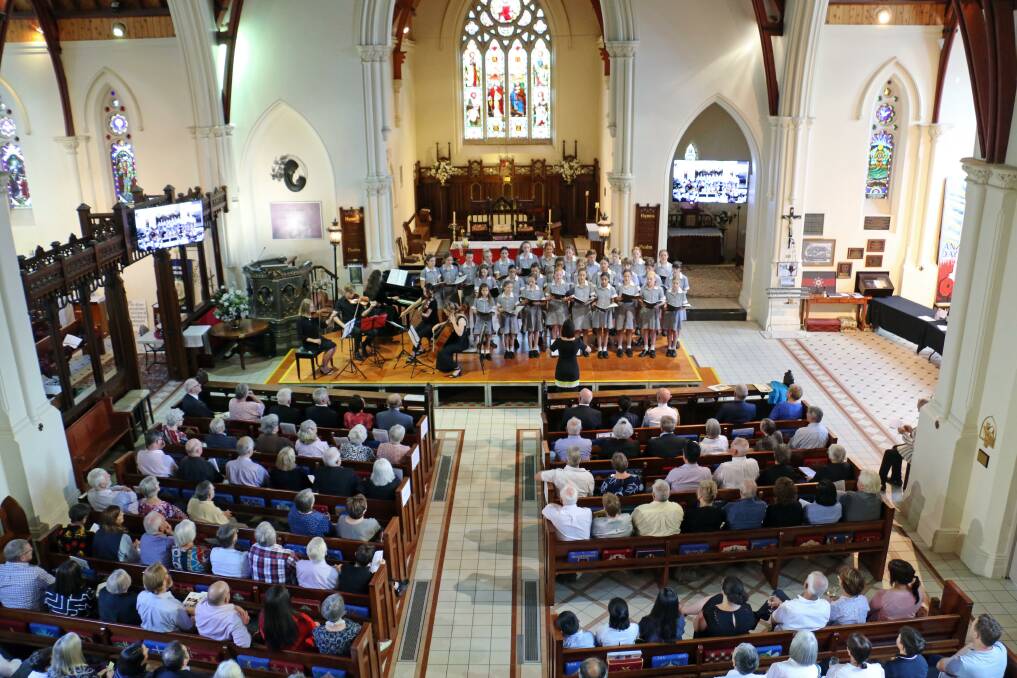 HEAVENLY SOUNDS: The Scots School Chorale performing during the 2018 Albury Chamber Music Festival.