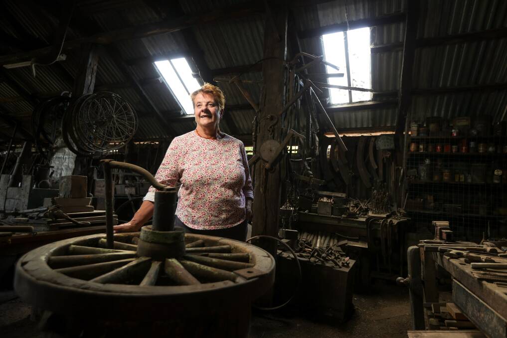Margie Wehner in the original blacksmith building where visitors will be able to conjure up images of the hot, dirty work of a blacksmith and their pivotal role in the day-to-day workings of village life. Picture by James Wiltshire