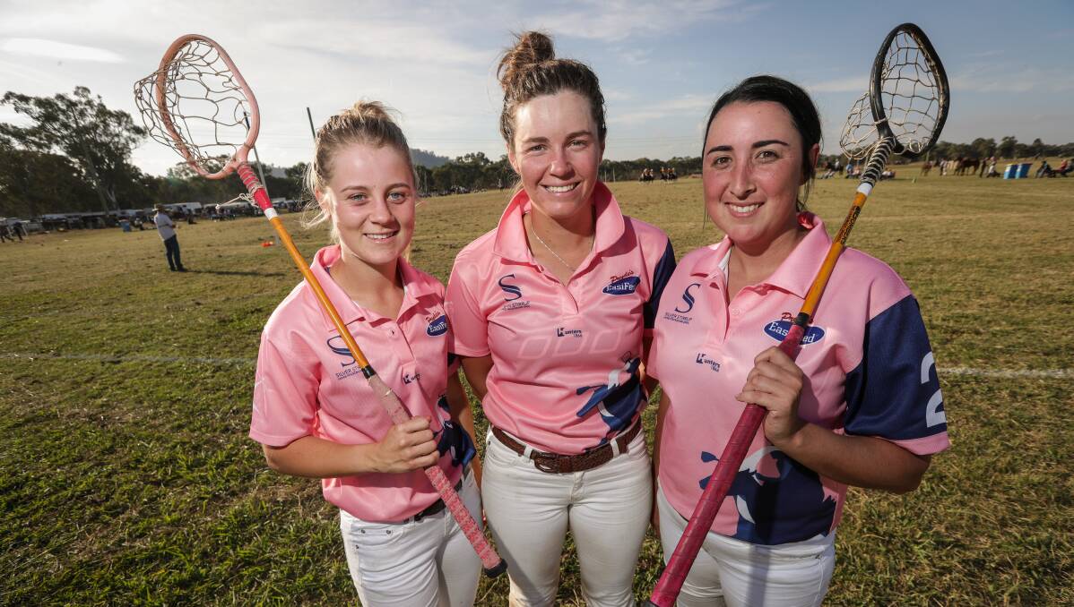 TOP TALENT: Skilled players Katie Wills, Lucy Grills and Carlie Grills representing the local Berragoon team. Pictures: JAMES WILTSHIRE