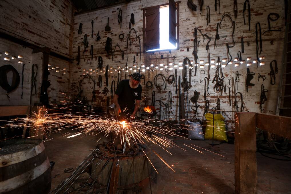PASSION IGNITED: Brendan Thompson loves working with fire and the creativity of bending the steel his way.