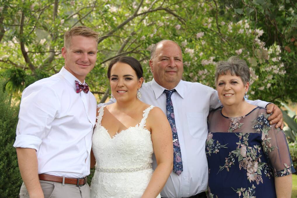LOVED: Rae Metry (right) with her husband and well-known poultry man Braham, daugher Stephanie and her husband Joel Blezard Hetherton. Rae passed away on May 24 after a fight against cancer.