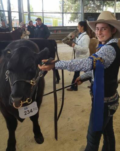 ON SHOW: Jemma Holmes won her heat in the paraders' competition at Royal Melbourne.