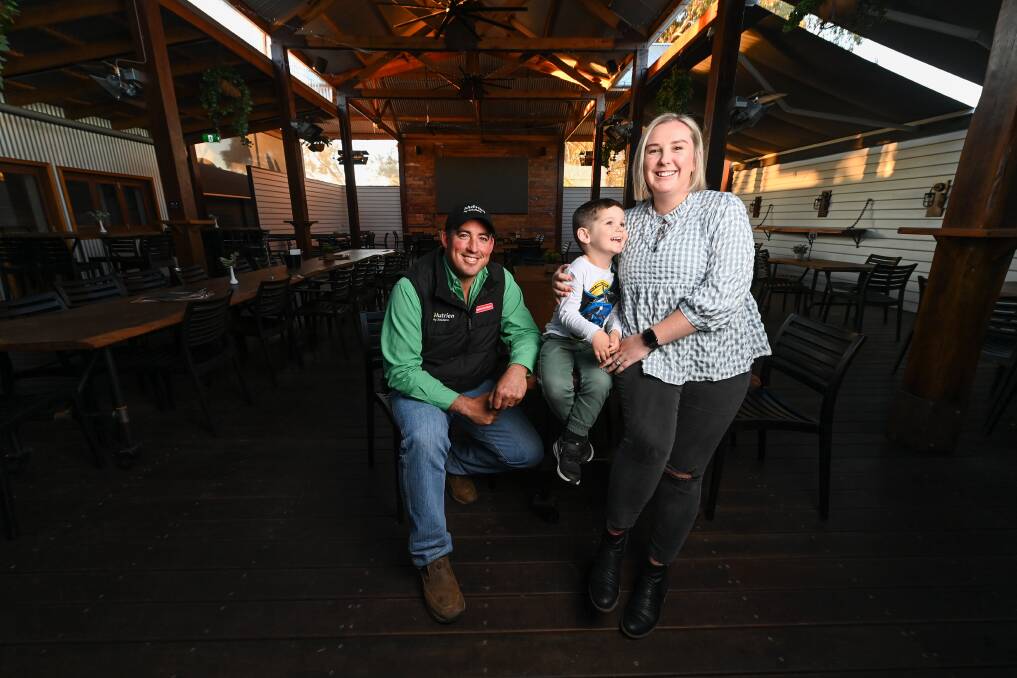 SUPPORT FOR FAMILY: Dan Holt, a lifelong friend of the late Matt Griffiths, is organising a fundraiser at Albury's Newmarket Hotel to support his widow Grace Griffiths and their two sons (Tommy, pictured, and James). Picture: MARK JESSER