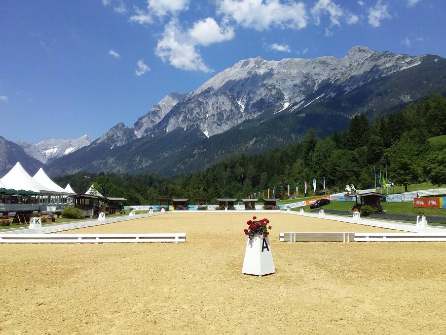 CLASSROOM WITH A VIEW: Jo, a respected Equestrian Australia judge, honed her international judging skills in the picturesque setting of Fritzens, Austria.