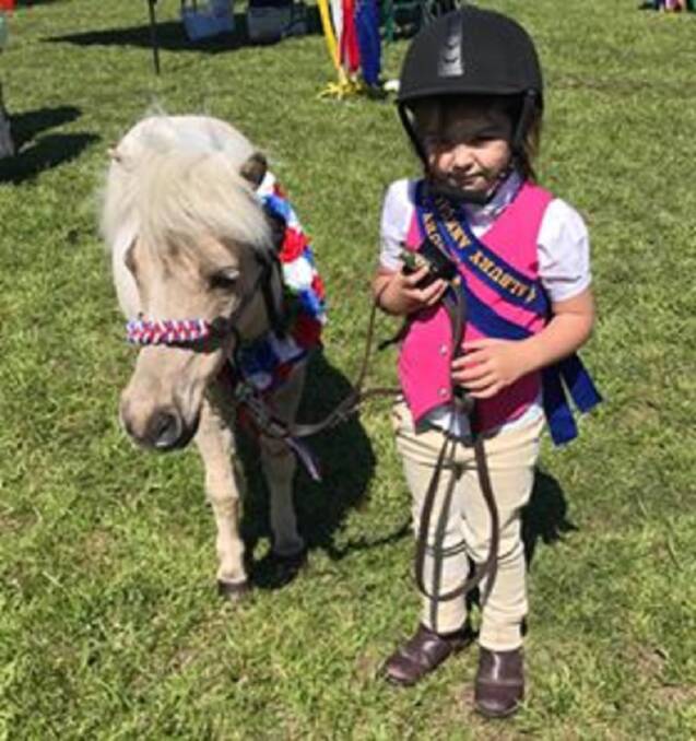 STARS IN THE MAKING: Violette Peters-Meyer had an absolute ball at last year's Albury Show Society horse event, the first time equestrian events had moved off site.