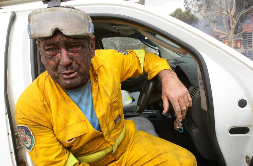 Rural Fire Brigade volunteer Tony Halpin, a then neighbour of Sharon Weber, also lost his home. Picture: JOHN RUSSELL