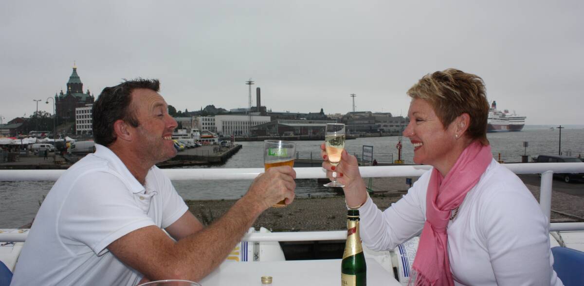 HAPPY DAYS: Sean and Lisa on a trip to Finland in 2011; the pair shared an August 16 birthday although Lisa always reminded her husband he was a year older.
