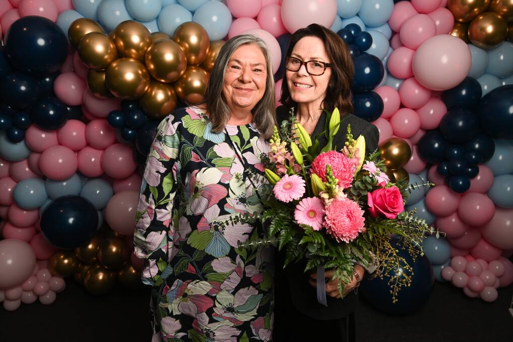 Counting on the community ... Yes Unlimited CEO Di Glover with Rosy Seaton (owner of Traverse Alpine Group - The Boat Shed) at the 2023 annual fundraiser for Betty's Place, which raised $75,000. The event is on again on May 3. Picture by Mark Jesser