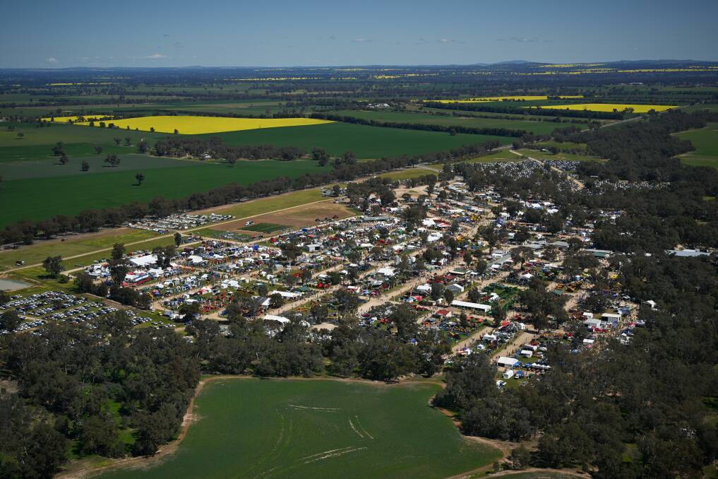DONE AND DUSTED: An aerial view of the 2019 Henty Machinery Field Days.