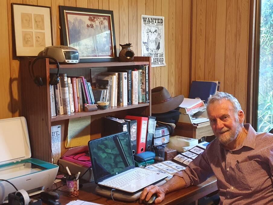 LOCKED INTO HIS RESEARCH: Burke Museum senior researcher Keith Warren has been digging deep into the lesser-known stories behind the Kelly trials during the 2020 COVID-19 lockdown. Picture: SUPPLIED