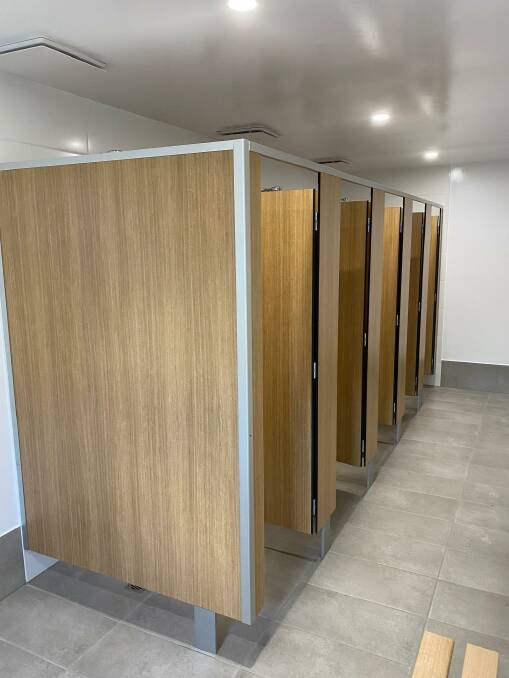 MAJOR BOOST: Walbundrie's new female changerooms have six showers and will be officially unveiled on Saturday.