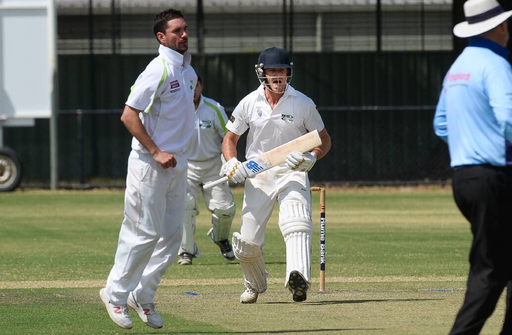CAW's Ryan Brown kept the pressure on Temora's Luke Gerhard early. The host association won by eight wickets.
