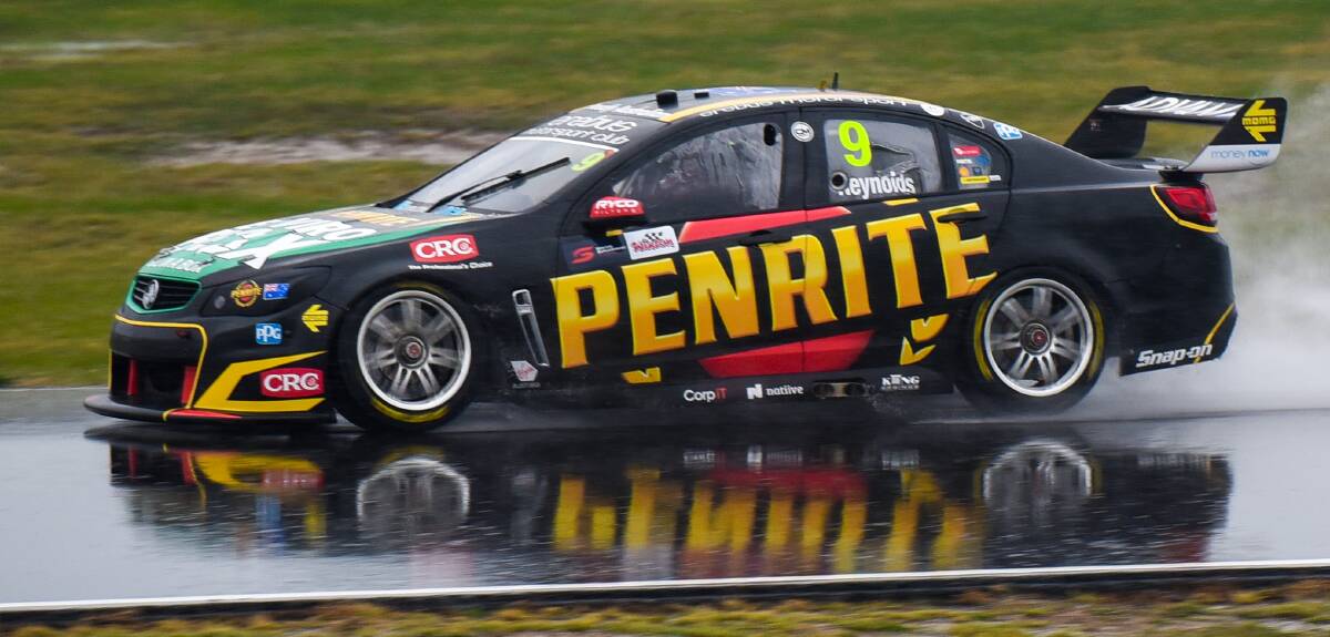 Like all drivers, Albury's David Reynolds found the going tough in the conditions at Winton on Friday.