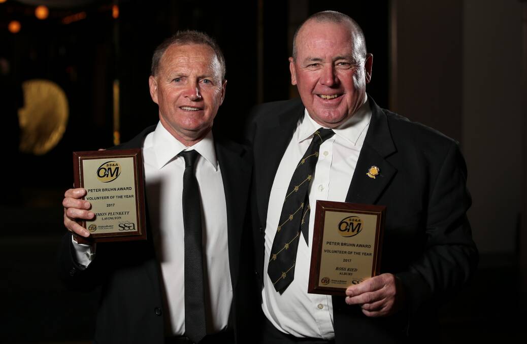 Plunkett and Ross Ried received the Volunteer of the Year award in 2017.