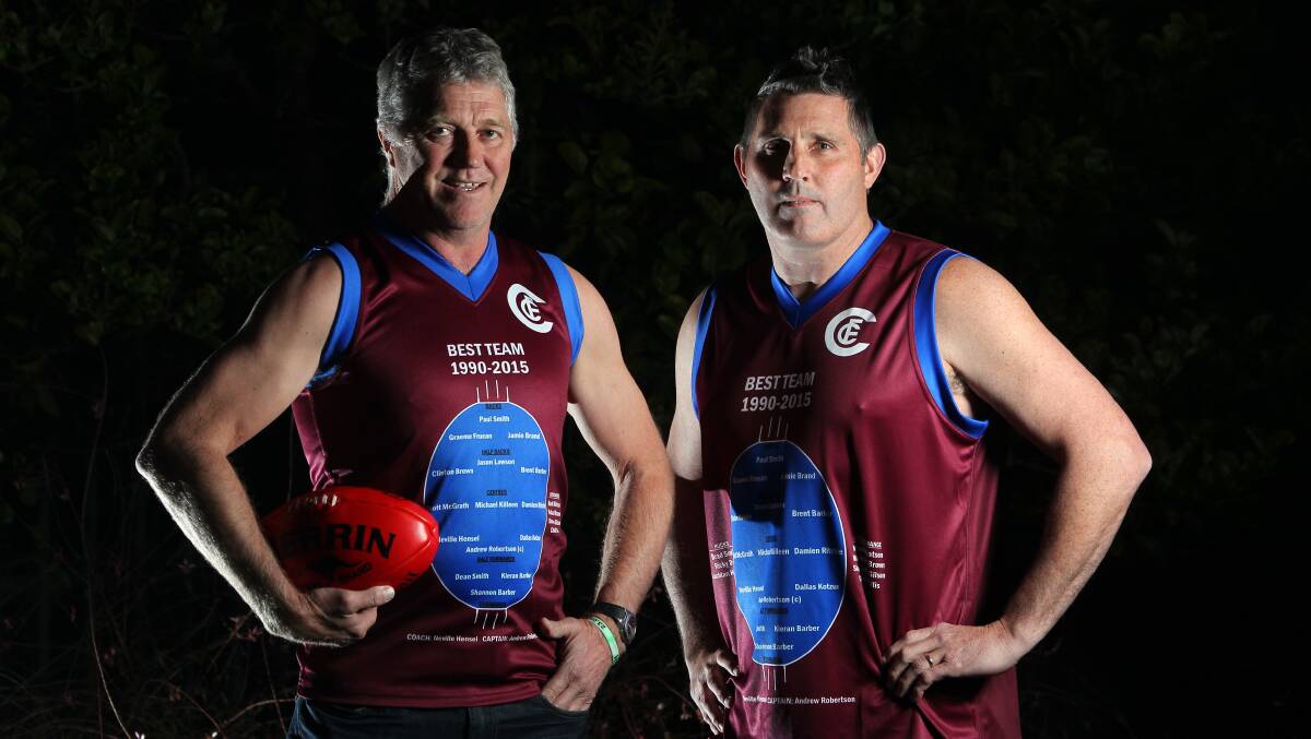 Neville Hensel and Andrew Robertson were named in Culcairn's Team of the Past 25 Years in 2015.