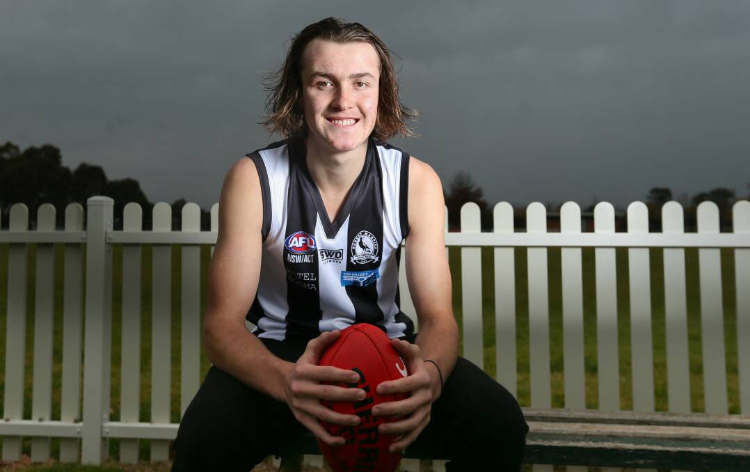 Logan Martin has been one of several Murray Magpies youngsters to step up this season. Picture: TARA TREWHELLA