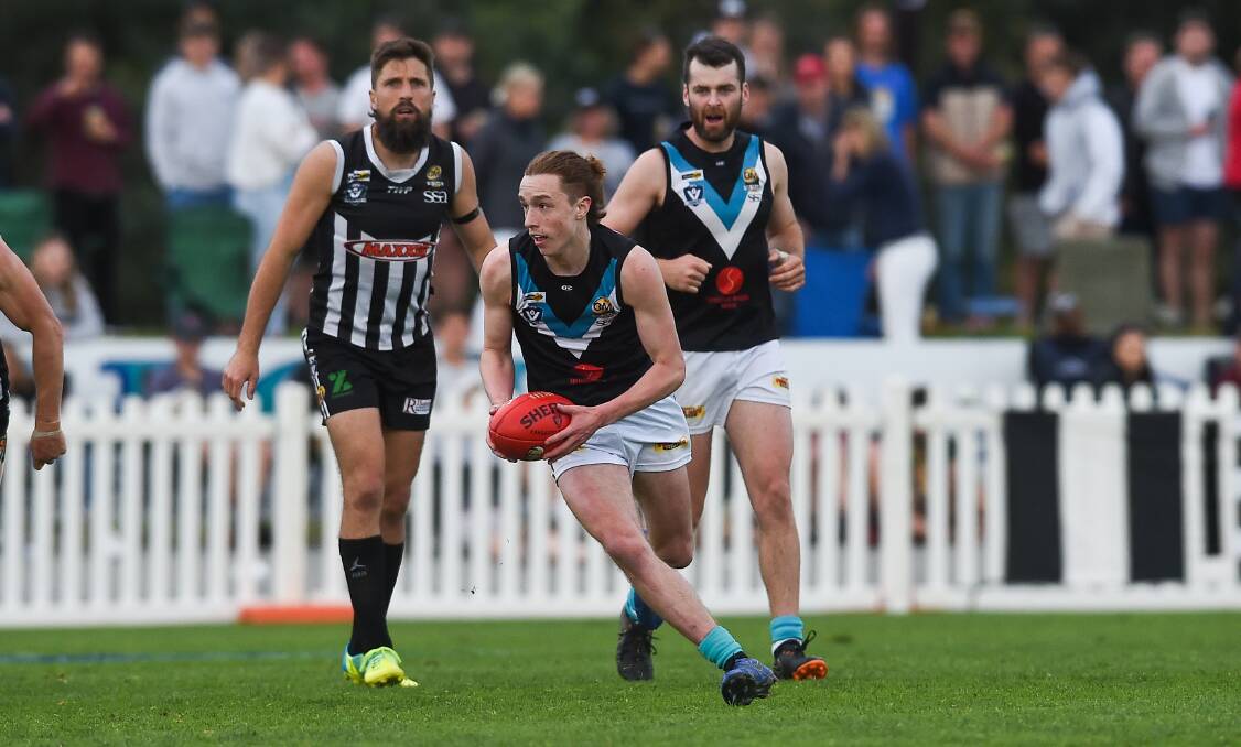 Macca Hallows in action for Lavington in the 2019 grand final. The Panthers are set to see more of him next season.
